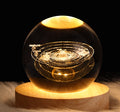 Glowing Galaxy Crystal Ball Table Lamp 3D Planet Moon Lamp Bedroom