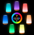 Night Light, LED Touch Bedside Table Lamp, 7 RGB Colours Changing, 5 Brightness Level Switch, Timing Function, Rechargable Remote Control Dimmable Light for Bedroom, Living Room