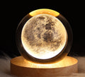 Glowing Galaxy Crystal Ball Table Lamp 3D Planet Moon Lamp Bedroom