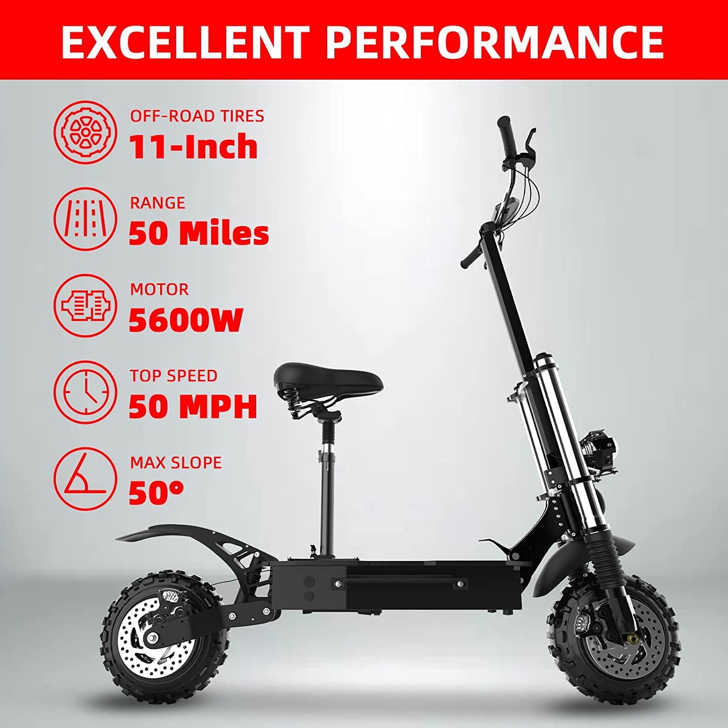 Unbeatable 5,600W Electric Scooter | Foldable Design With Comfortable ...